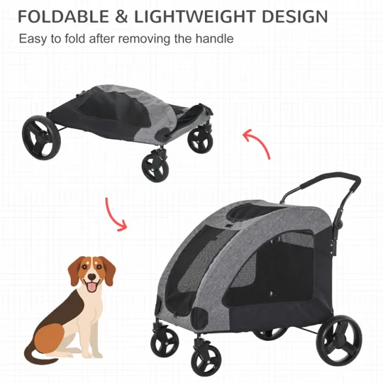 Foldable Pet Stroller with Storage Pocket - Image 35