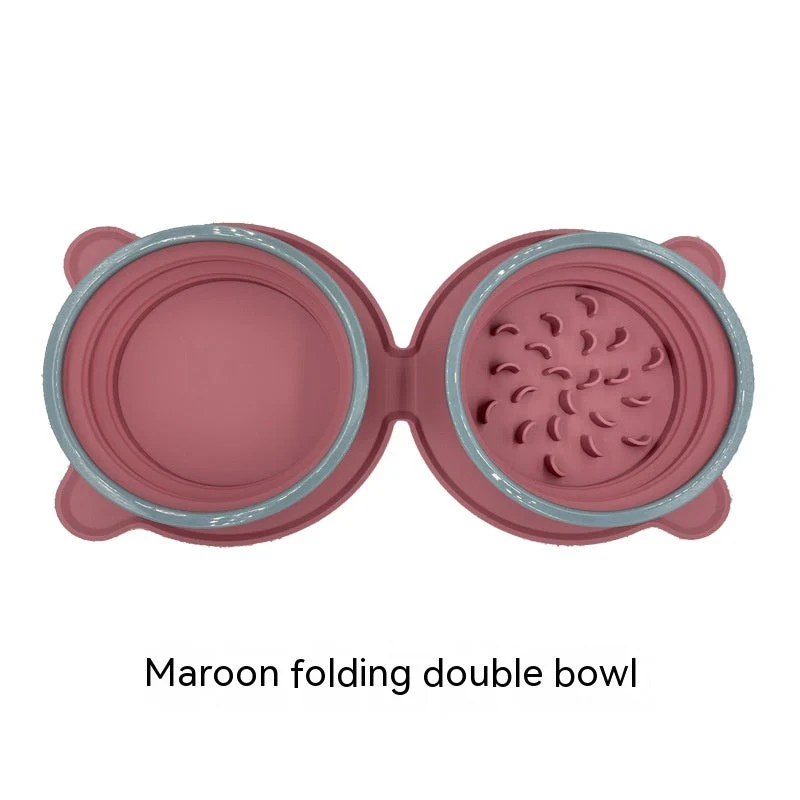 Foldable Silicone Double Food Bowls - Image 12