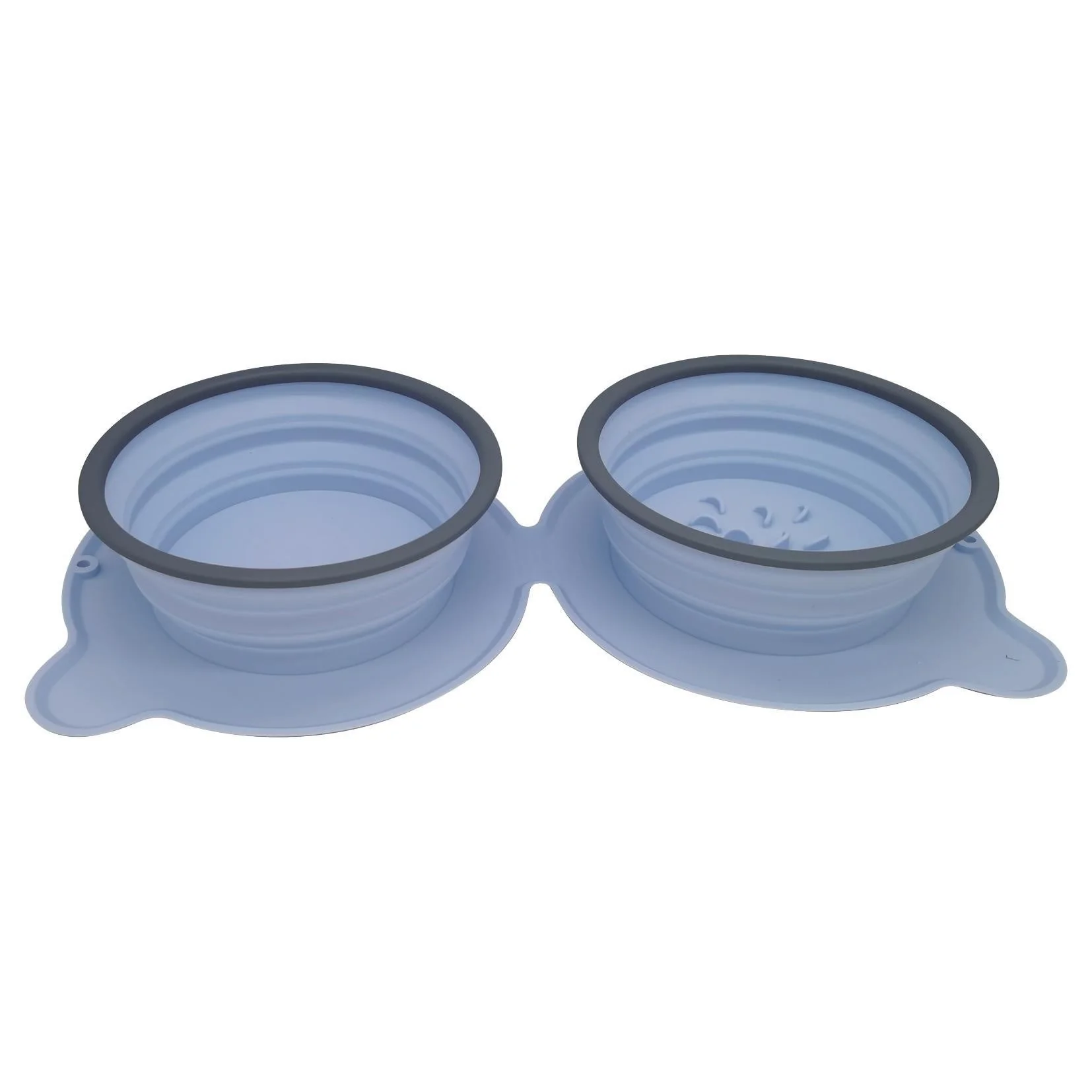 Foldable Silicone Double Food Bowls - Image 2