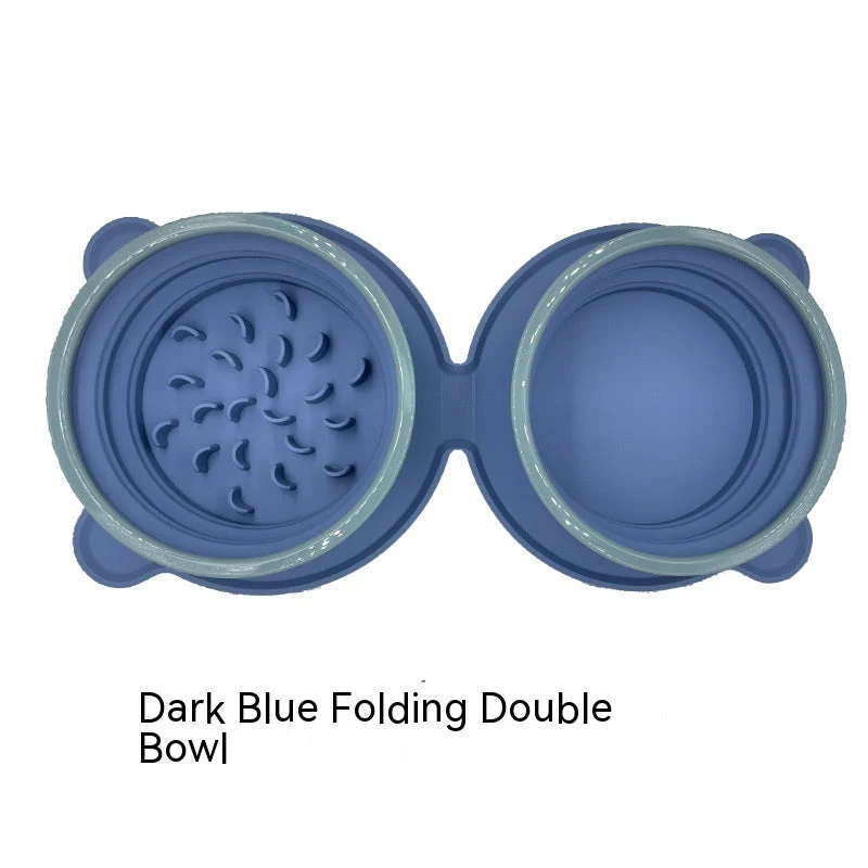 Foldable Silicone Double Food Bowls - Image 7