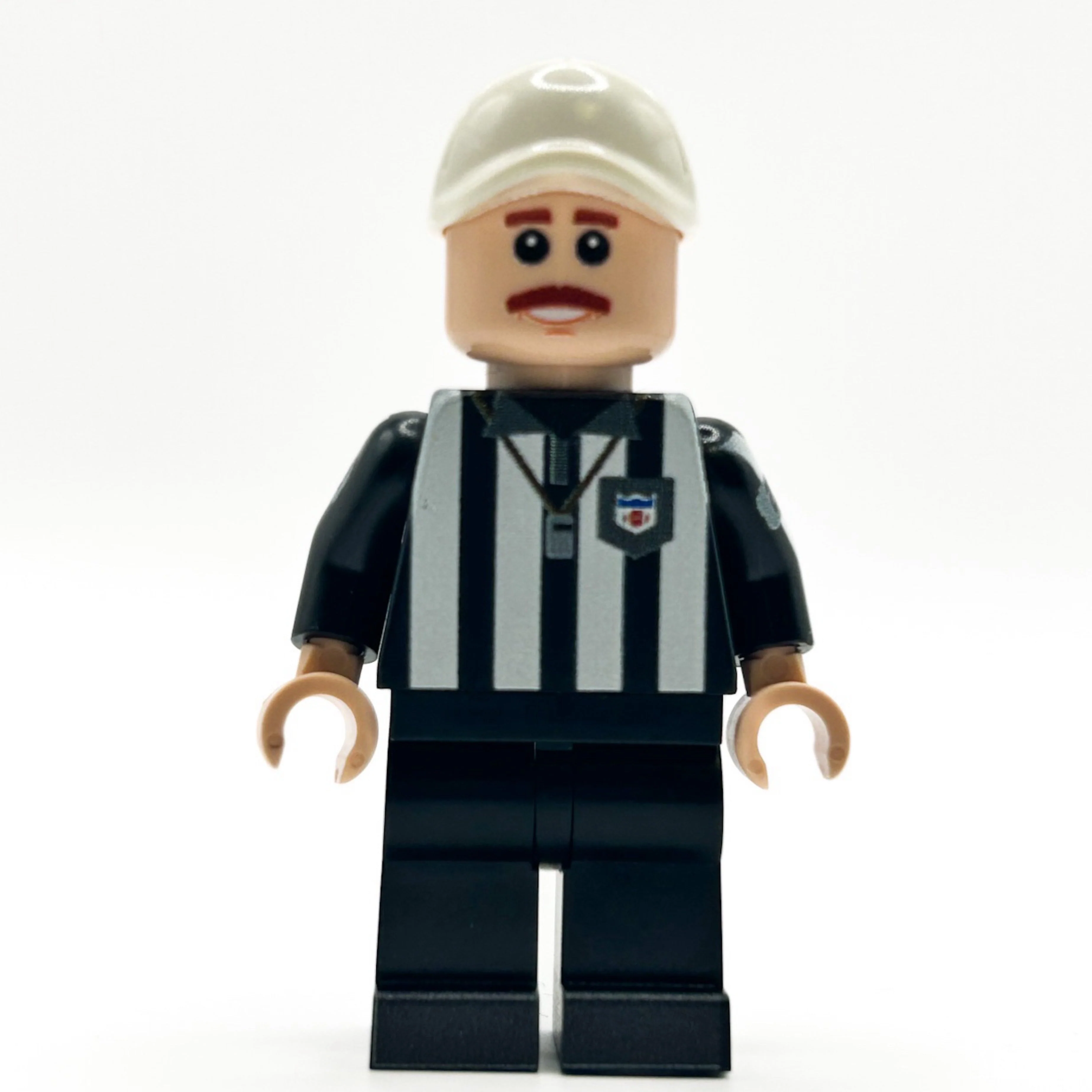 Football Referee Custom Minifig made with LEGO parts - B3 Customs - Image 2