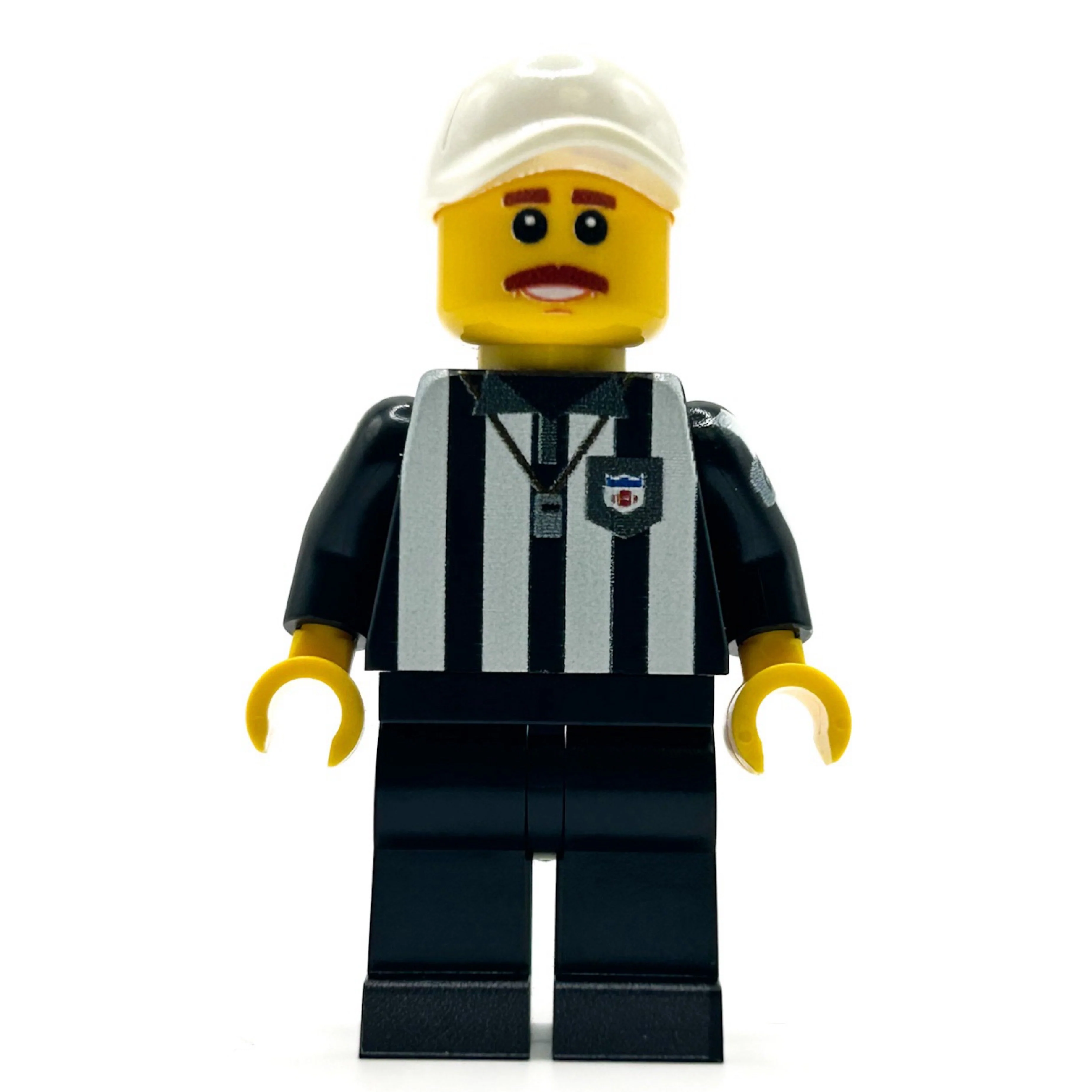 Football Referee Custom Minifig made with LEGO parts - B3 Customs - Image 3