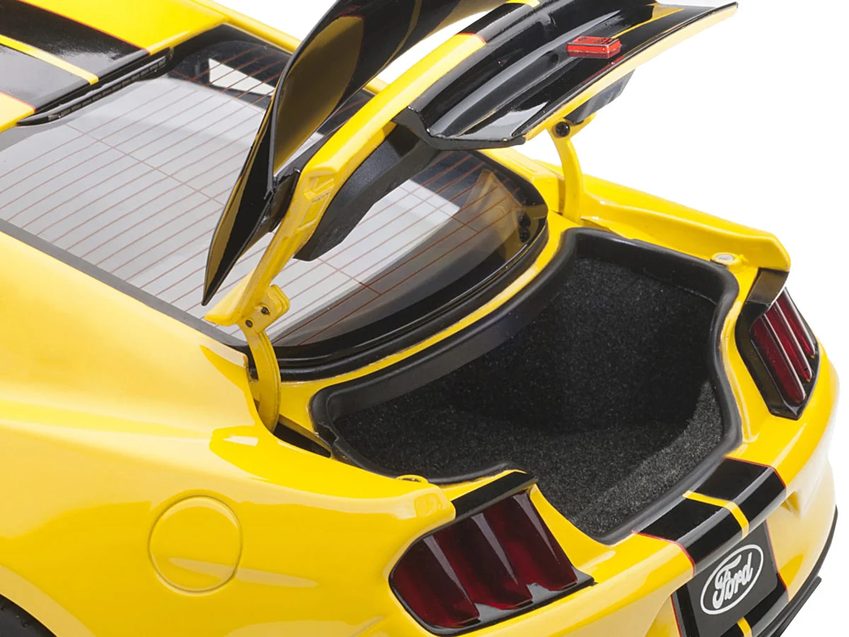 Ford Mustang Shelby GT-350R Triple Yellow with Black Stripes 1/18 Model Car by Autoart - Image 5