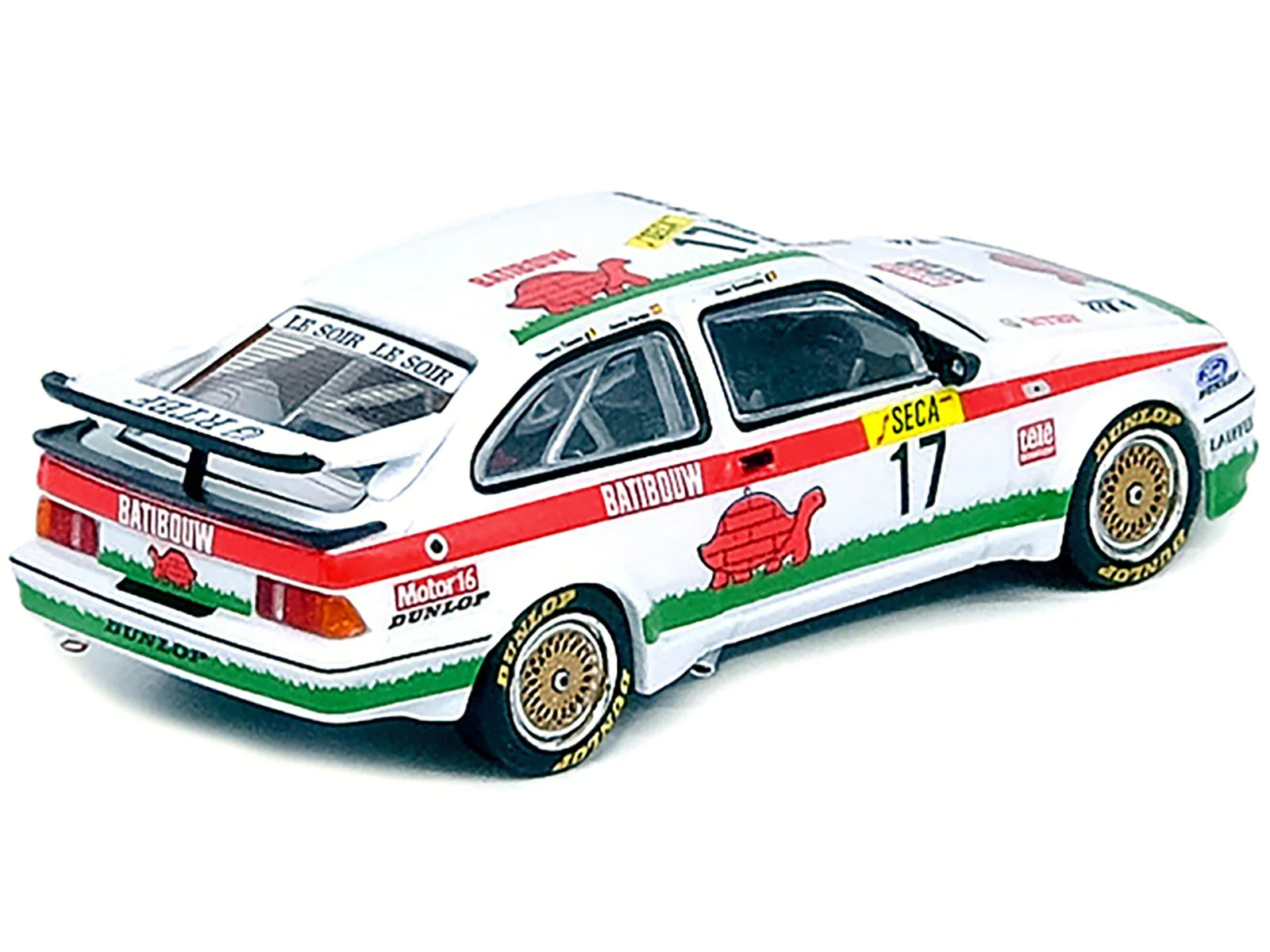 Ford Sierra RS500 Cosworth RHD (Right Hand Drive) #17 Alain Semoulin - Jesus Pareja - Thierry Tassin "BATIBOUW" WTCC World Touring Car Championship Spa 24 Hours (1987) 1/64 Diecast Model Ca - Image 2