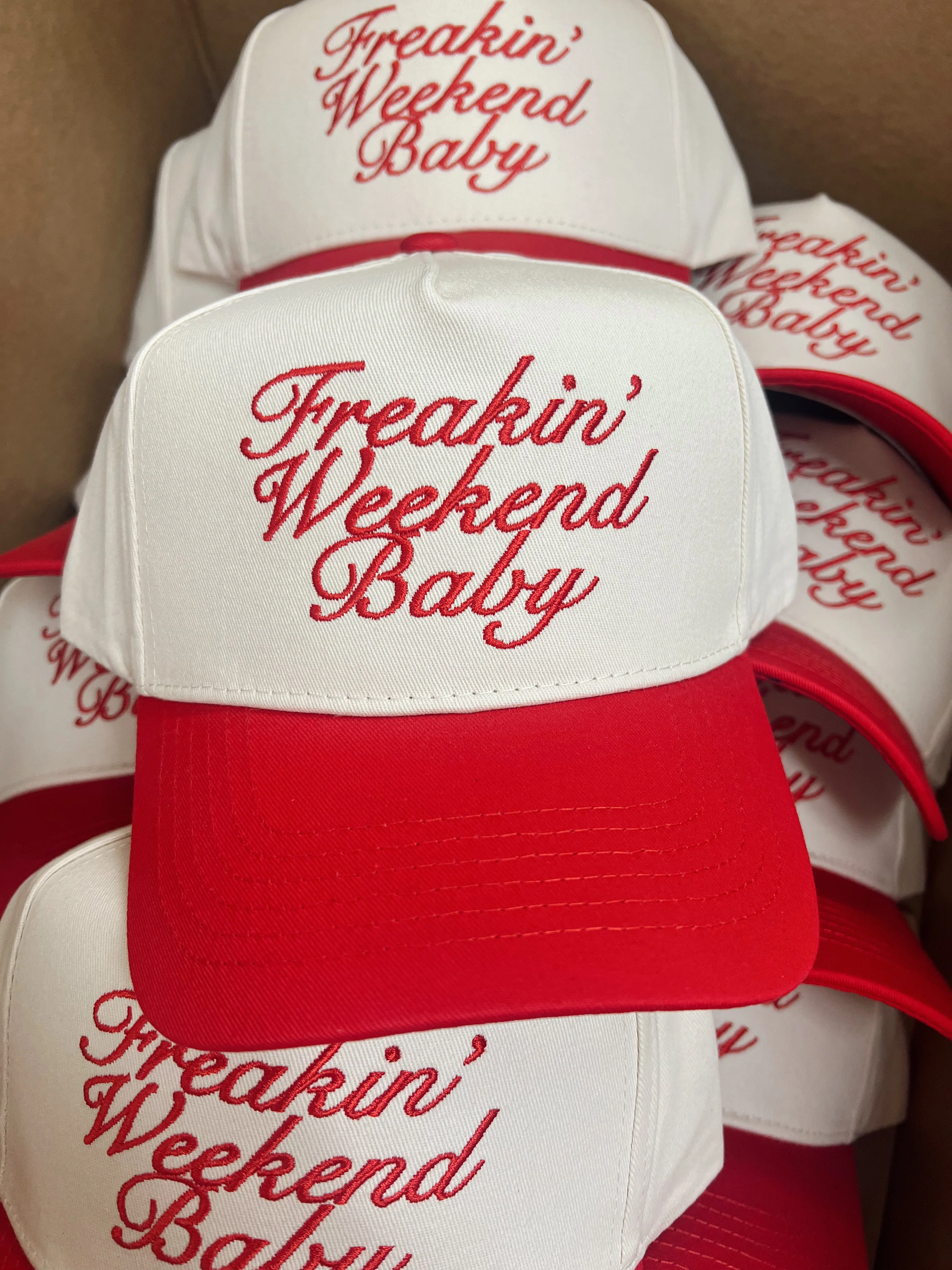 Freakin' Weekend Baby - Vintage Trucker Hat - Image 4