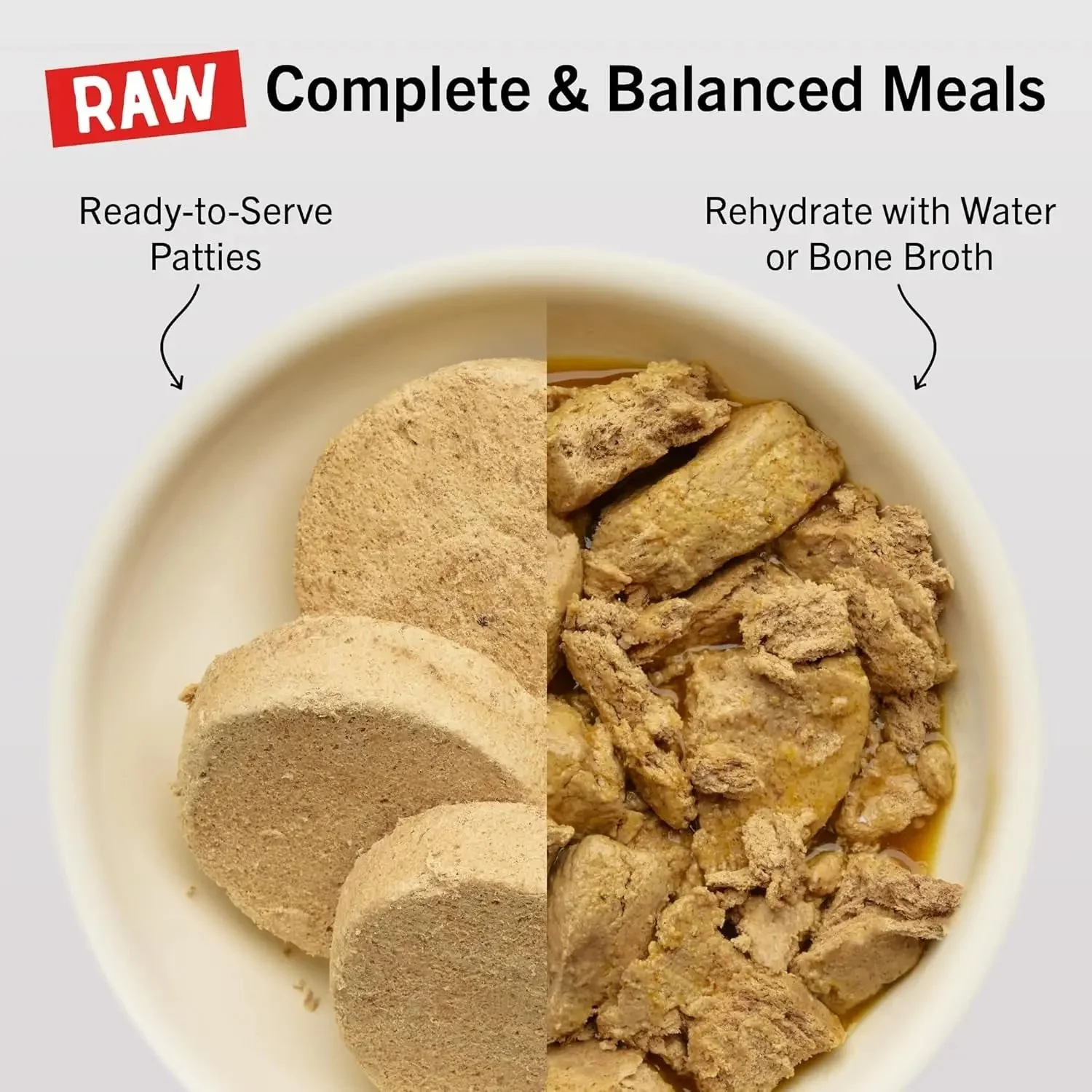 Freeze-Dried Raw Dinner Patties - Beef Recipe - High Protein Grain-Free Puppy & Dog Food - Perfect for Picky Eaters - 14 Oz - Image 2