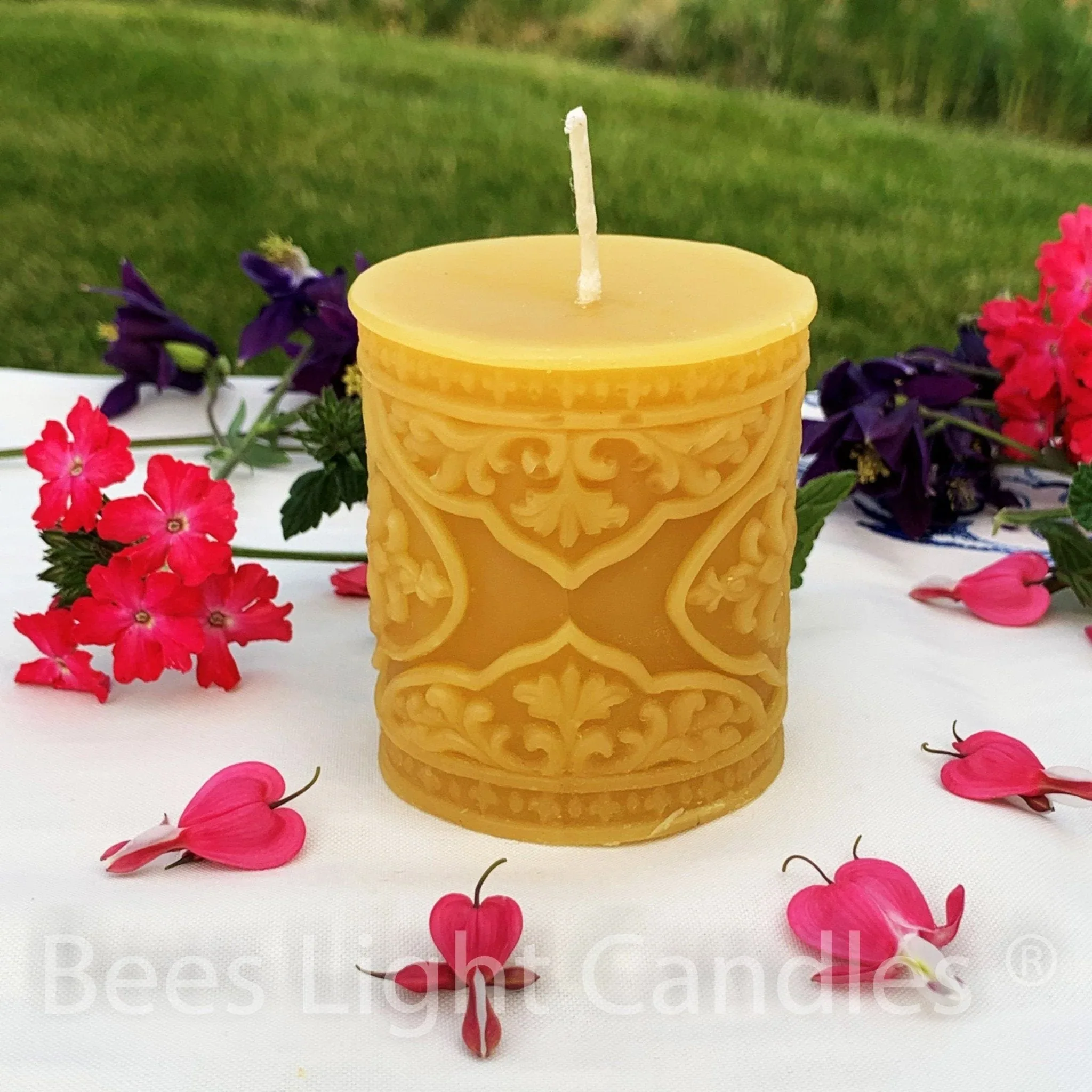 French Country Beeswax Pillar Candles - Image 5