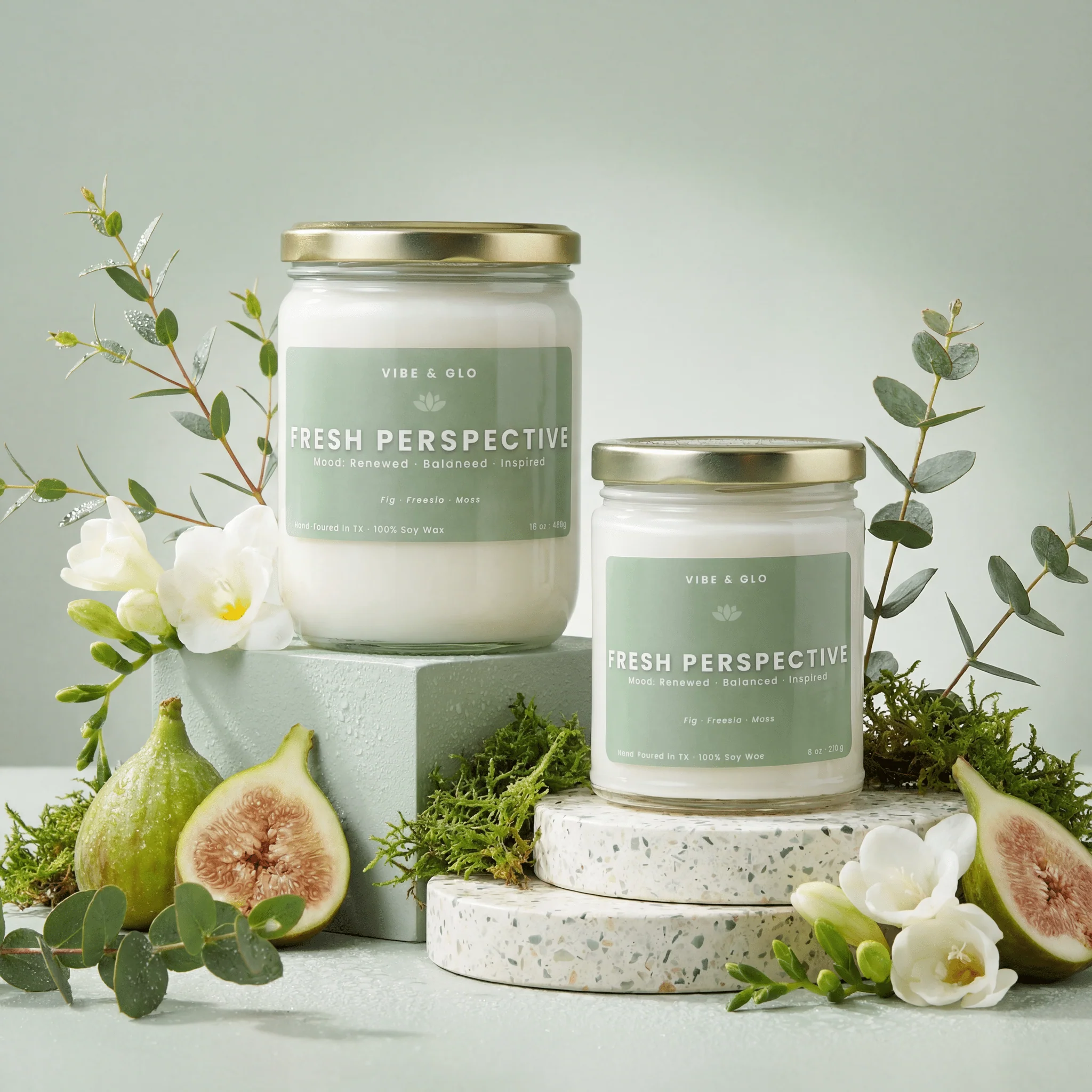 Fresh Perspective – Bamboo & Jasmine Soy Candle - Image 2