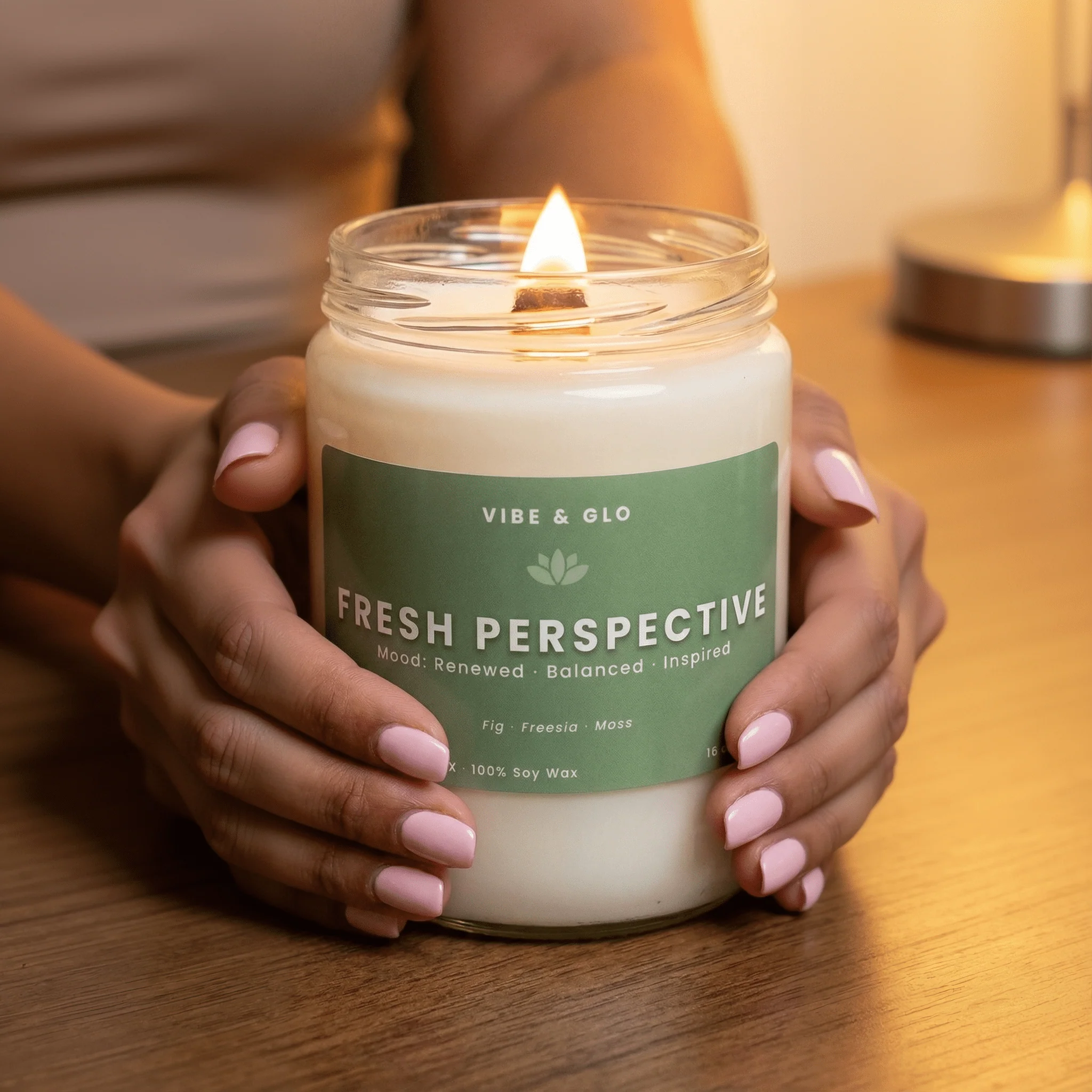 Fresh Perspective – Bamboo & Jasmine Soy Candle - Image 4