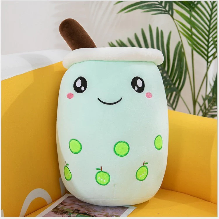 Fruit Milky Tea Cup Pillow Plush Toy Leather Phone Case - Image 15