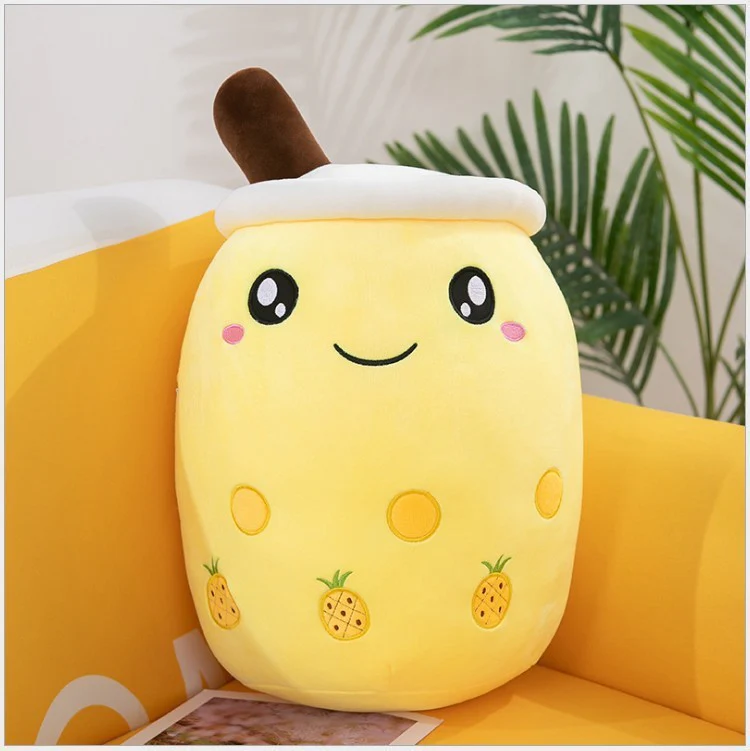 Fruit Milky Tea Cup Pillow Plush Toy Leather Phone Case - Image 16