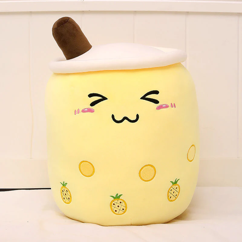 Fruit Milky Tea Cup Pillow Plush Toy Leather Phone Case - Image 17