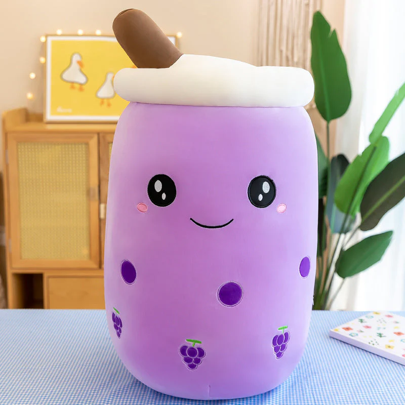 Fruit Milky Tea Cup Pillow Plush Toy Leather Phone Case - Image 18