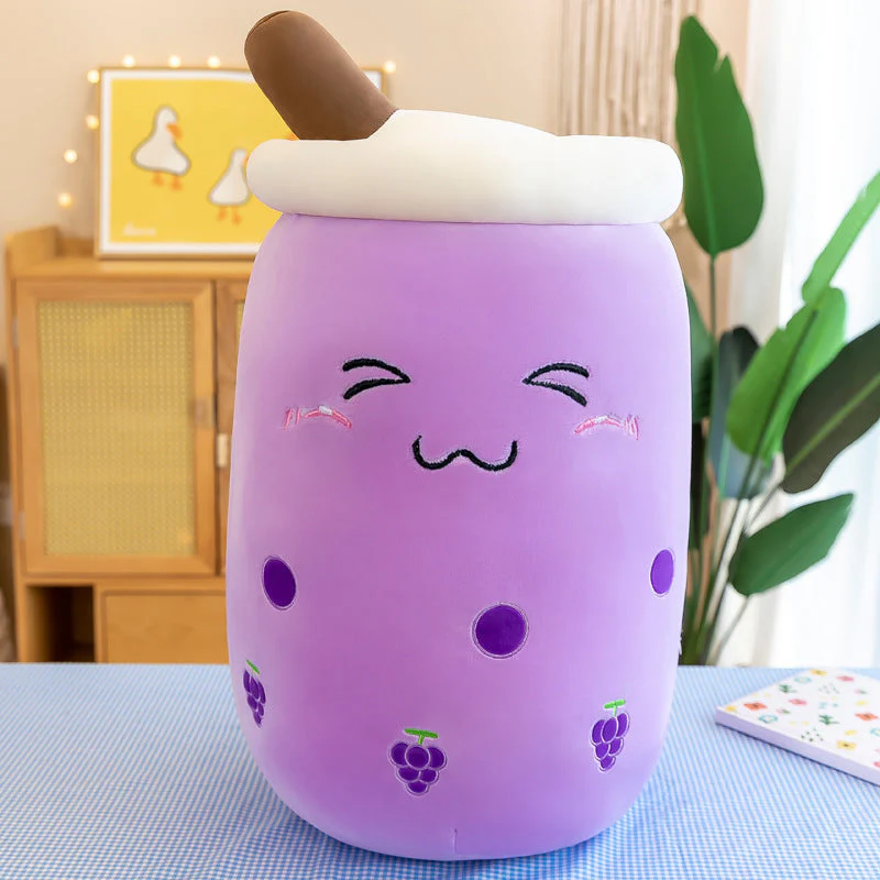 Fruit Milky Tea Cup Pillow Plush Toy Leather Phone Case - Image 19