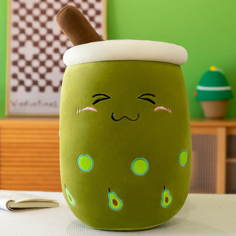 Fruit Milky Tea Cup Pillow Plush Toy Leather Phone Case - Image 21