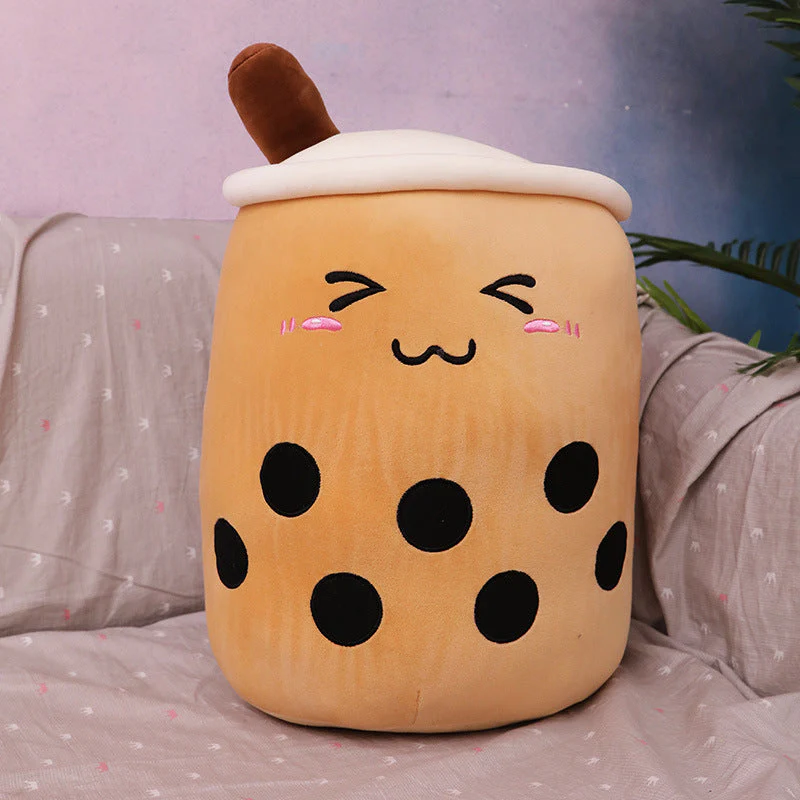 Fruit Milky Tea Cup Pillow Plush Toy Leather Phone Case - Image 7