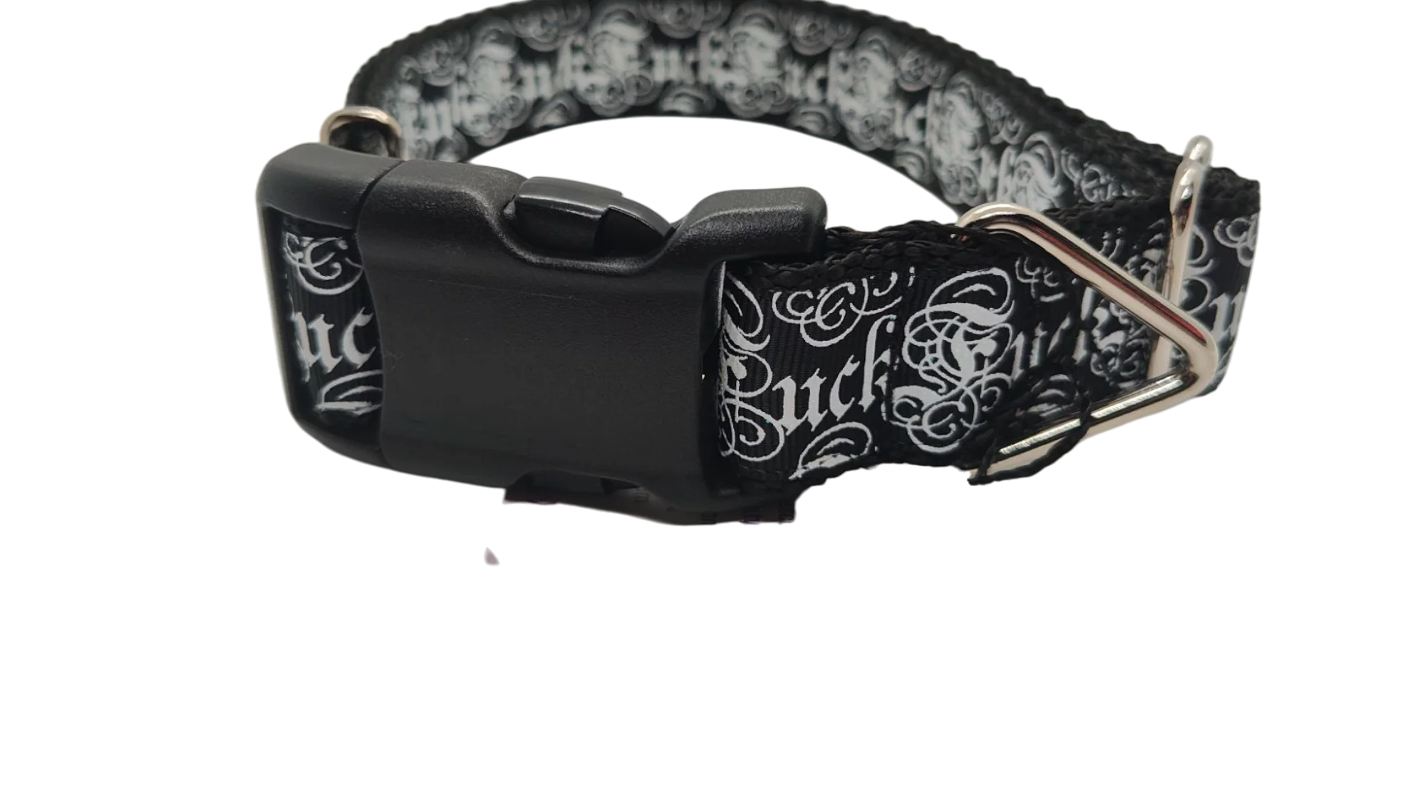 Fuck Black Nylon Dog Collar - Image 2