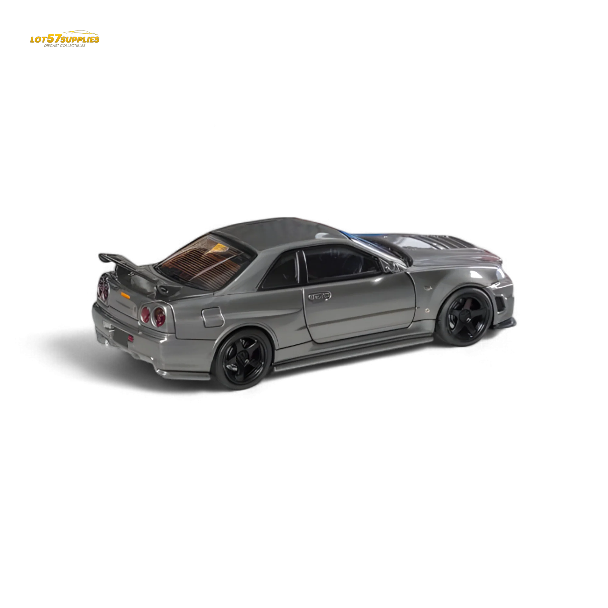 Fuji Skyline R34 GT-R Nismo Z-Tune Gun Grey 1:64 - Image 3
