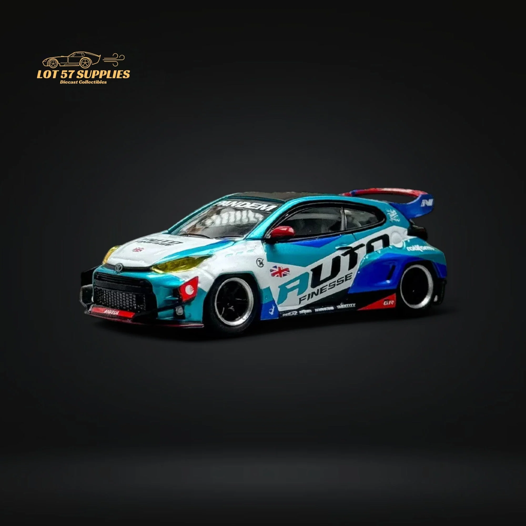 Fuji Toyota Yaris GR Auto Finesse Blue #99 1:64 - Image 2