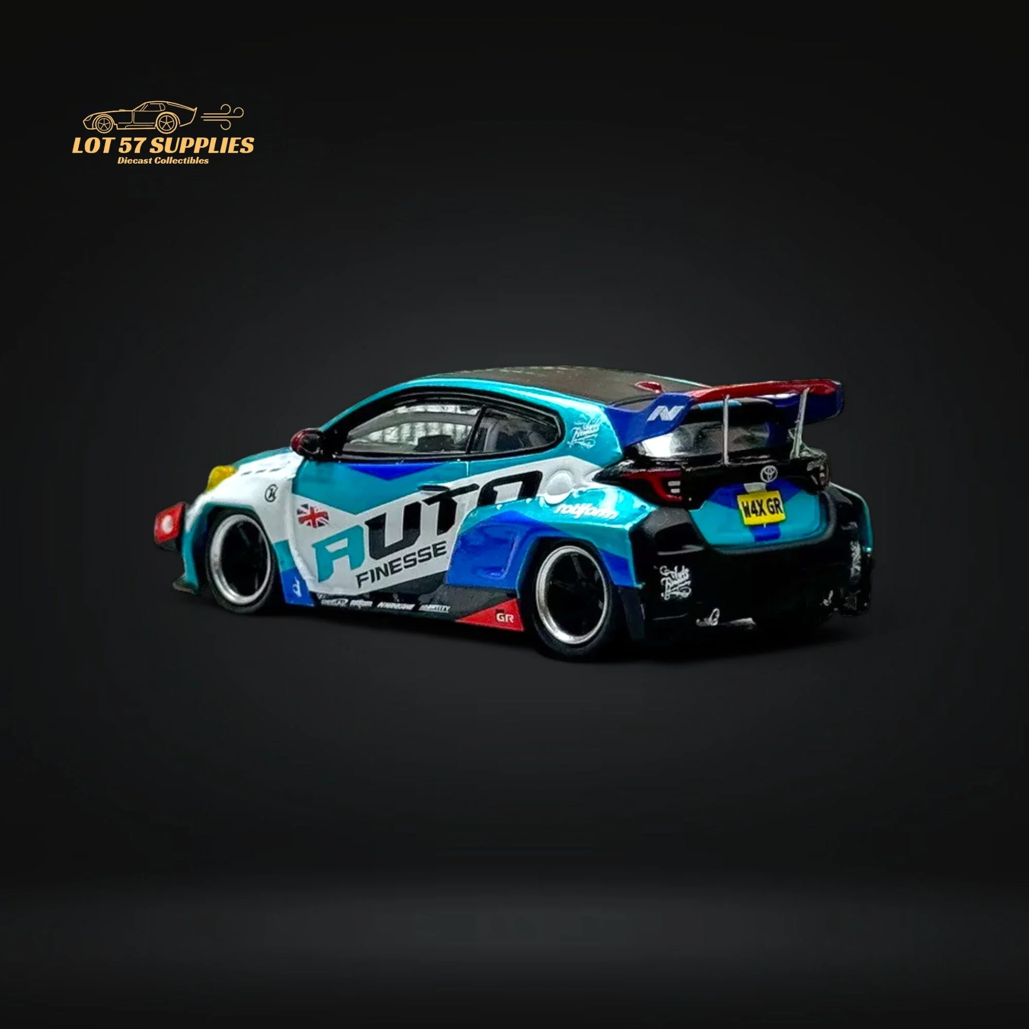 Fuji Toyota Yaris GR Auto Finesse Blue #99 1:64 - Image 4