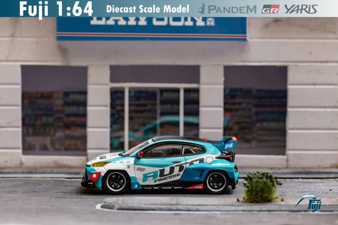 Fuji Toyota Yaris GR Auto Finesse Blue #99 1:64 - Image 9