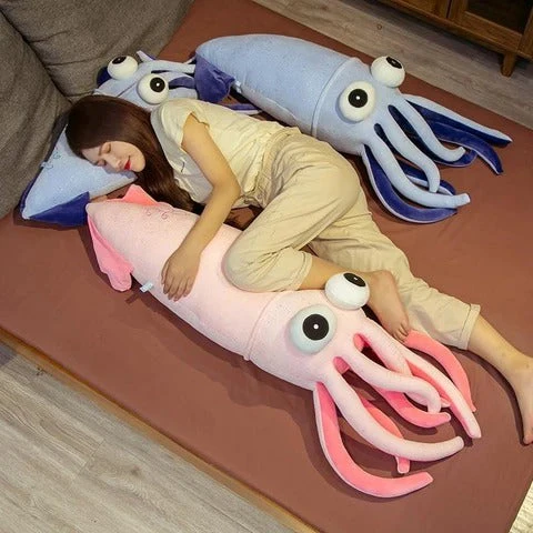 Full Size Squid Soft Stuffed Plush Pillow Toy - Image 4