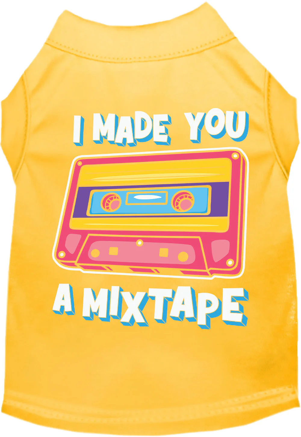 Fun Retro Cat or Dog Shirt for Pets "Made You a Mixtape" - Image 10