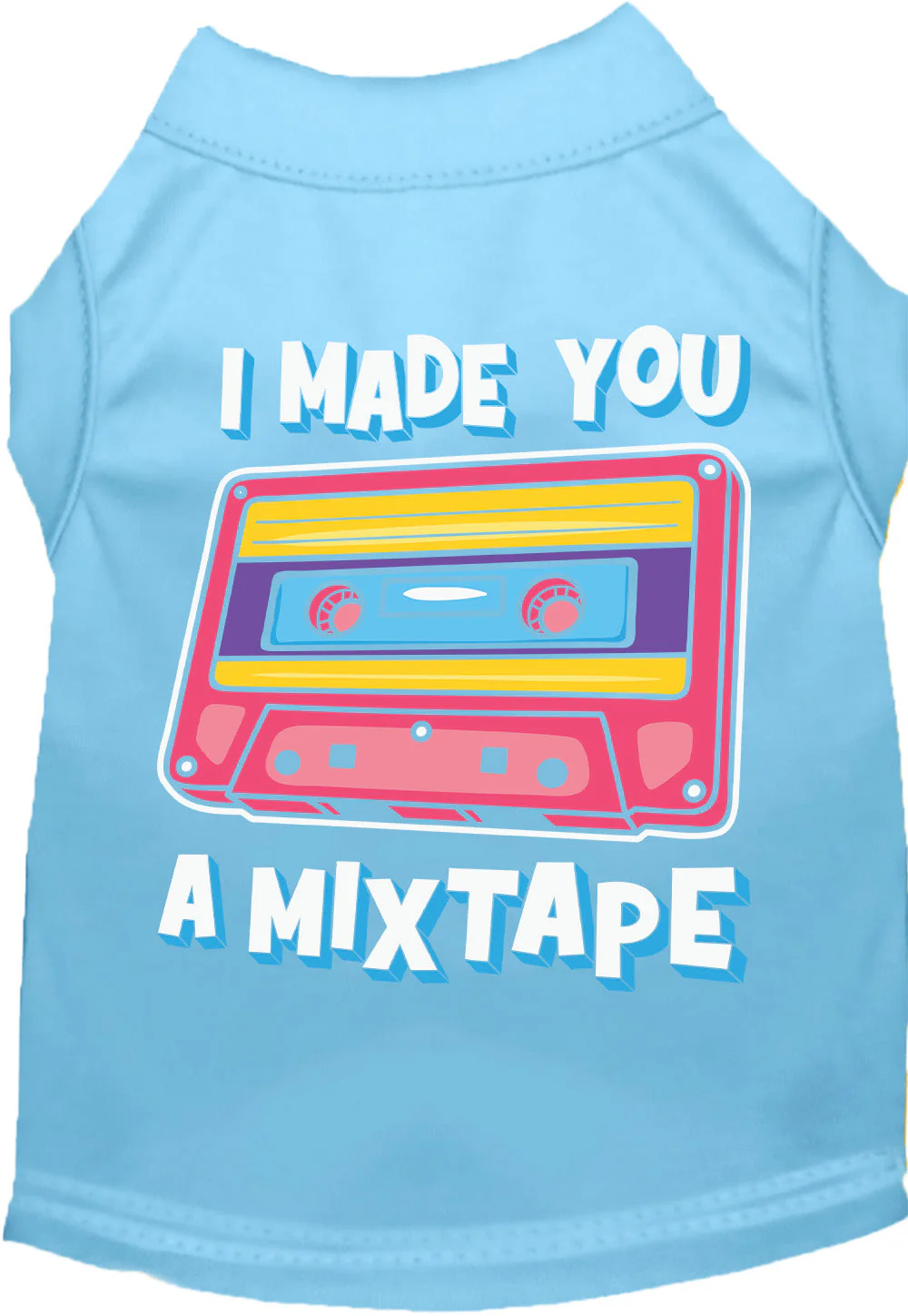 Fun Retro Cat or Dog Shirt for Pets "Made You a Mixtape" - Image 11