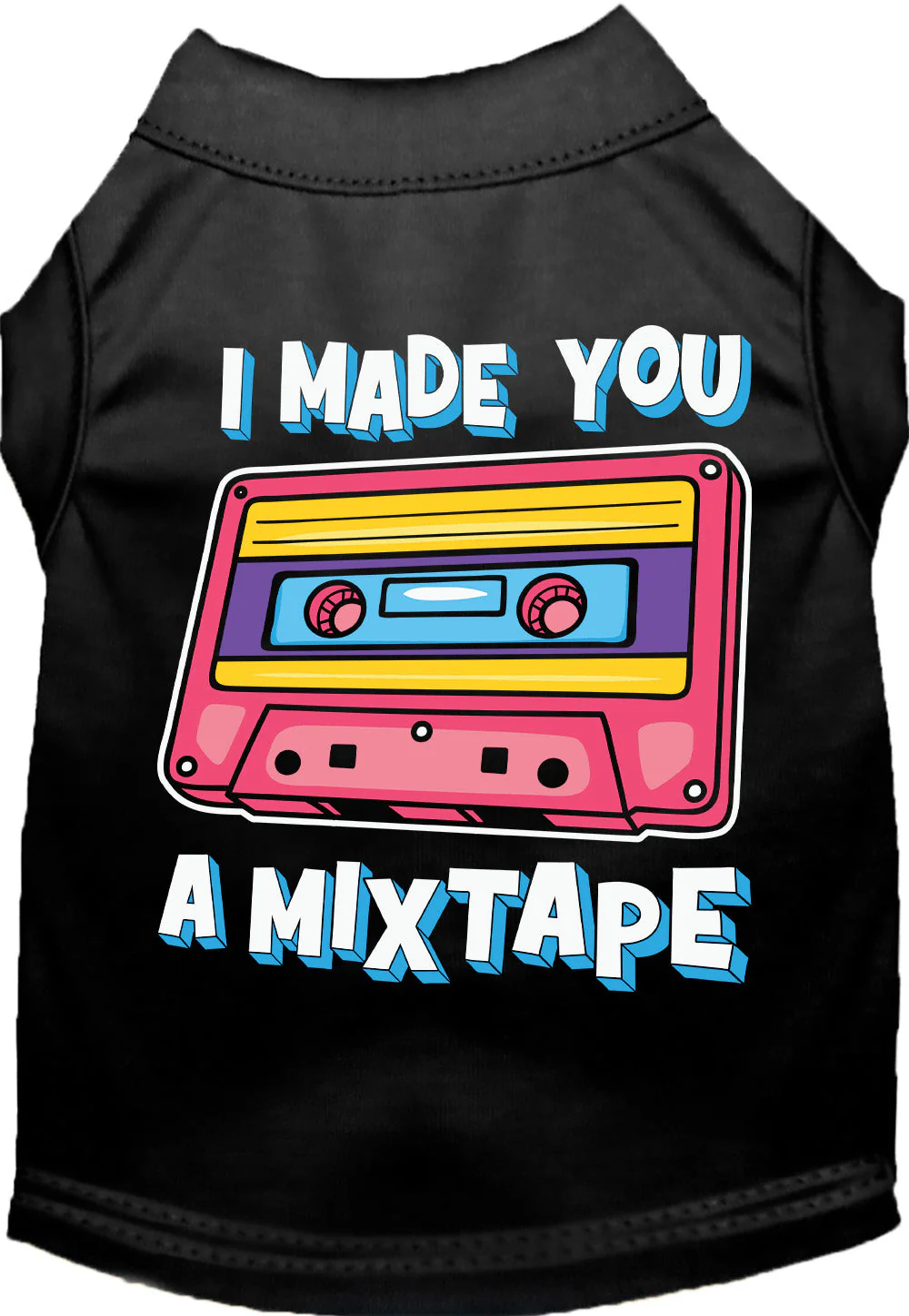 Fun Retro Cat or Dog Shirt for Pets "Made You a Mixtape" - Image 12