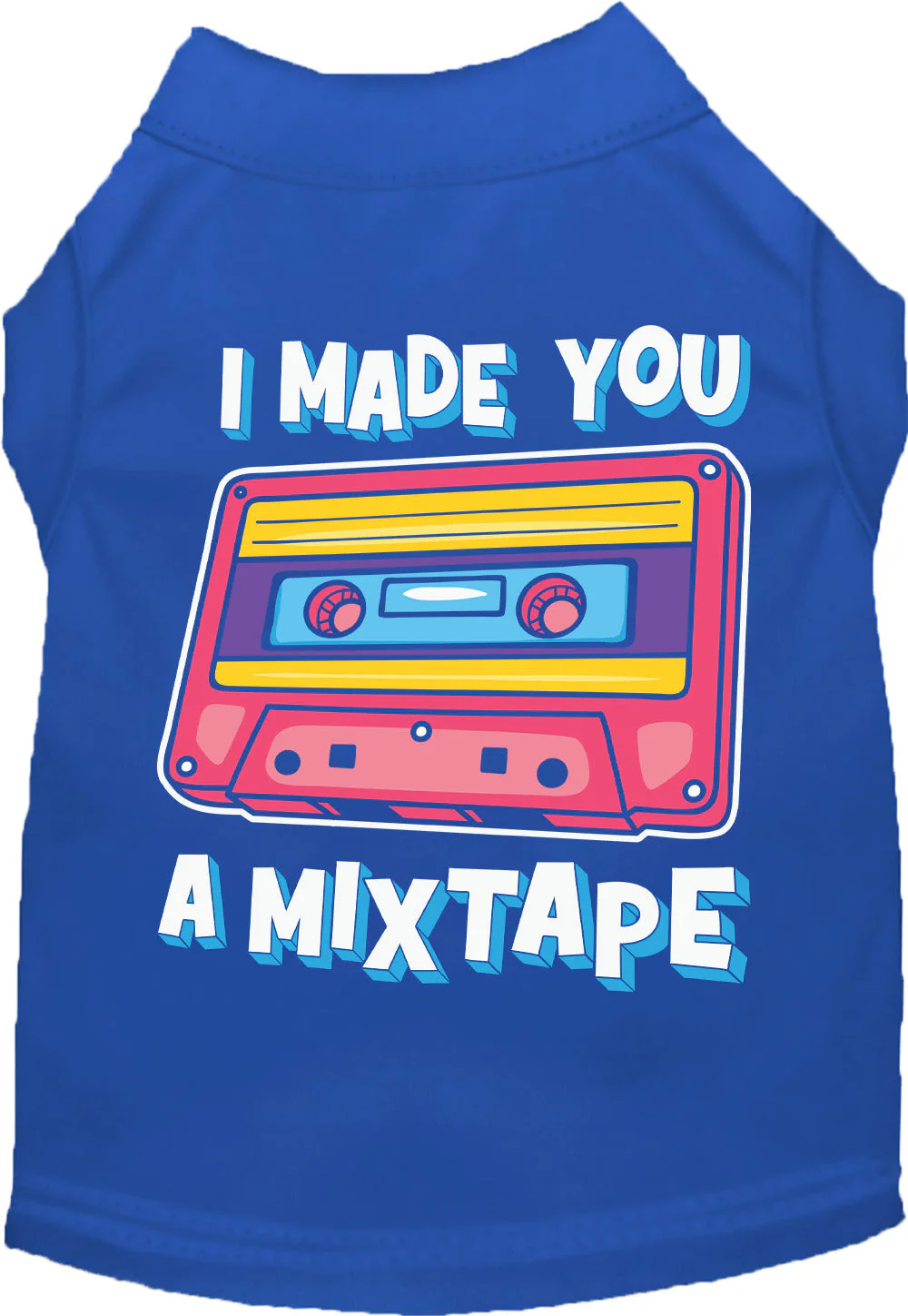 Fun Retro Cat or Dog Shirt for Pets "Made You a Mixtape" - Image 3