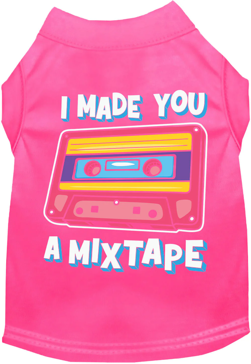 Fun Retro Cat or Dog Shirt for Pets "Made You a Mixtape" - Image 4