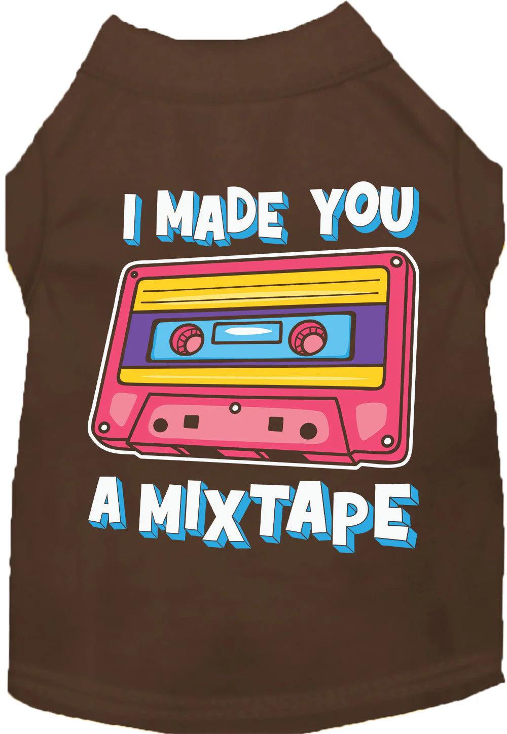 Fun Retro Cat or Dog Shirt for Pets "Made You a Mixtape" - Image 5