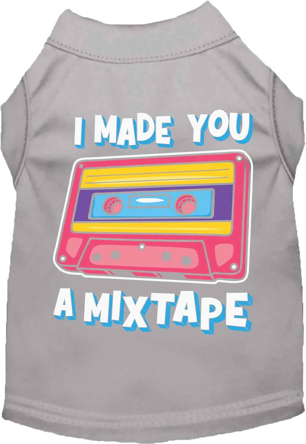 Fun Retro Cat or Dog Shirt for Pets "Made You a Mixtape" - Image 6