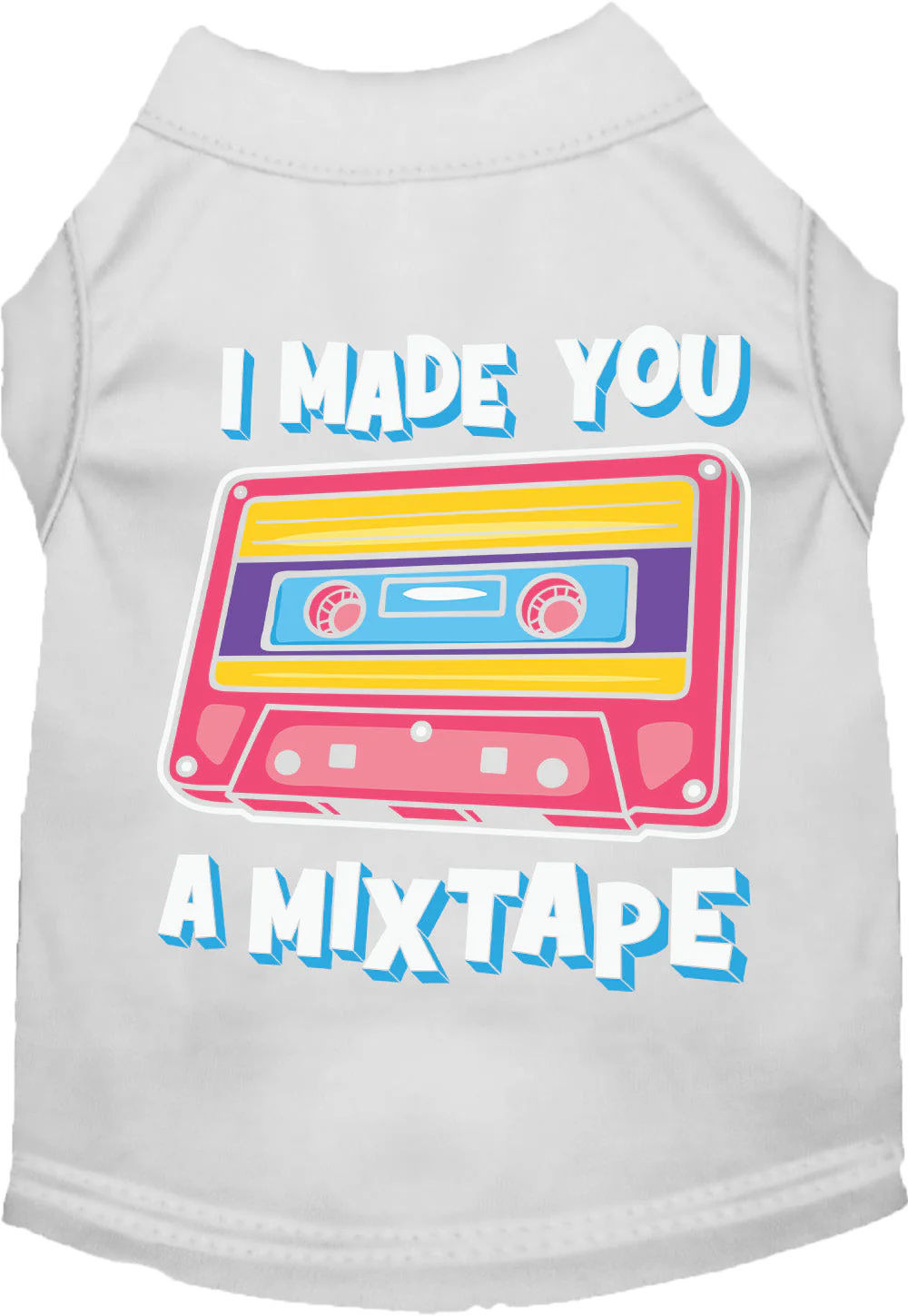 Fun Retro Cat or Dog Shirt for Pets "Made You a Mixtape" - Image 9
