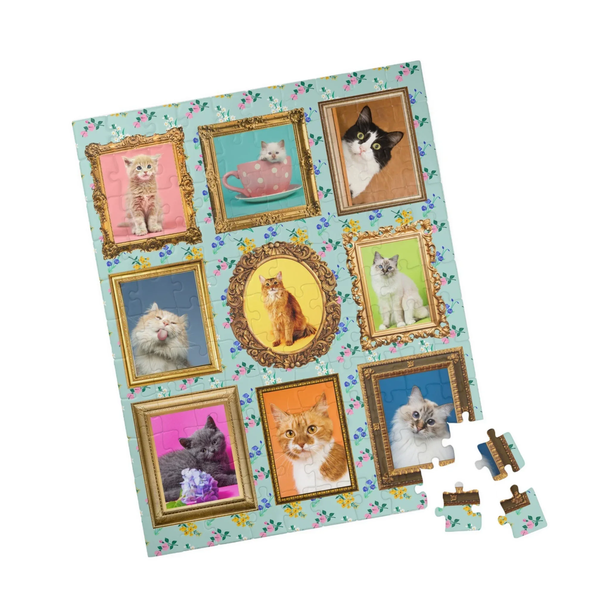 Funny Cat Photos in Frames Puzzle - Image 2