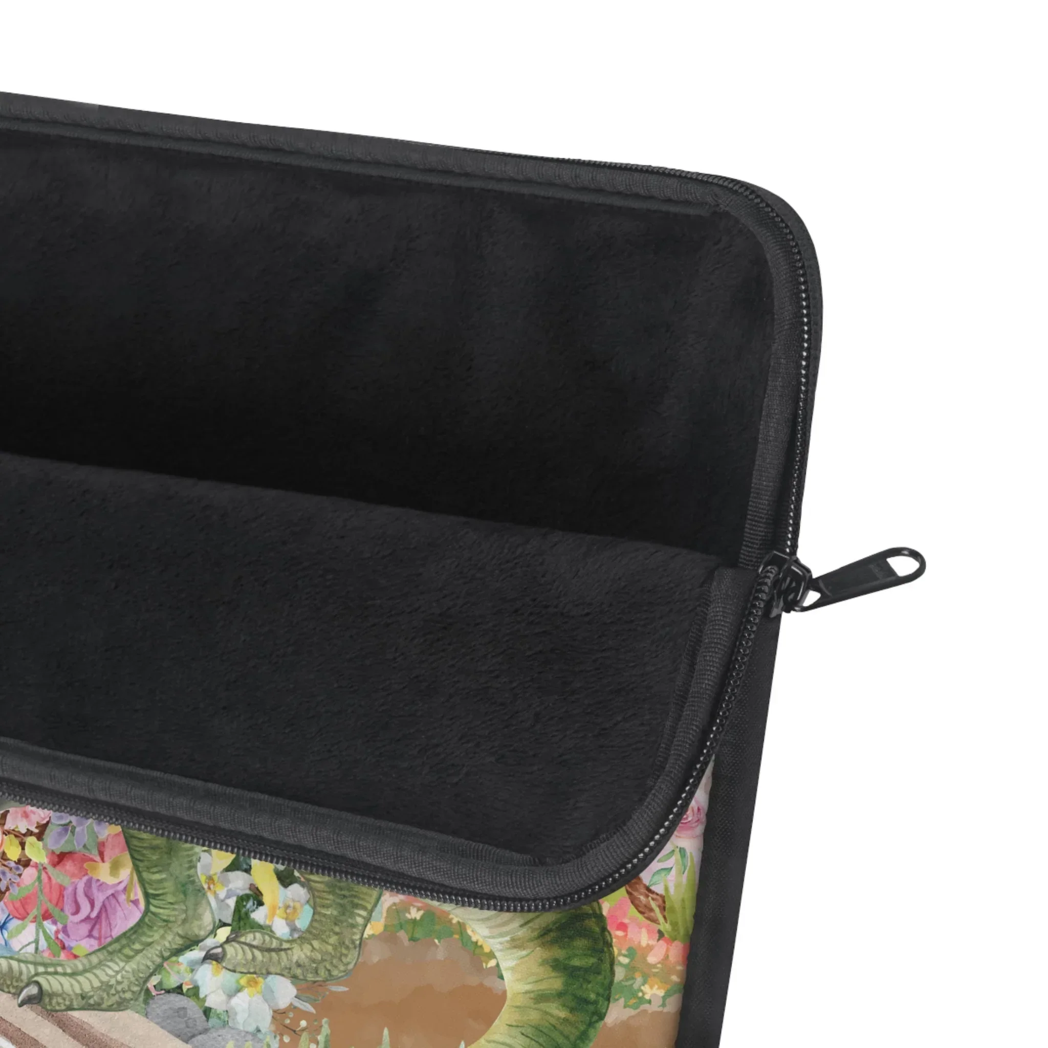 Funny Dinosaur Laptop Sleeve for Science Major or Paleontology Professor: T-Rex Holding Flowers - Image 3