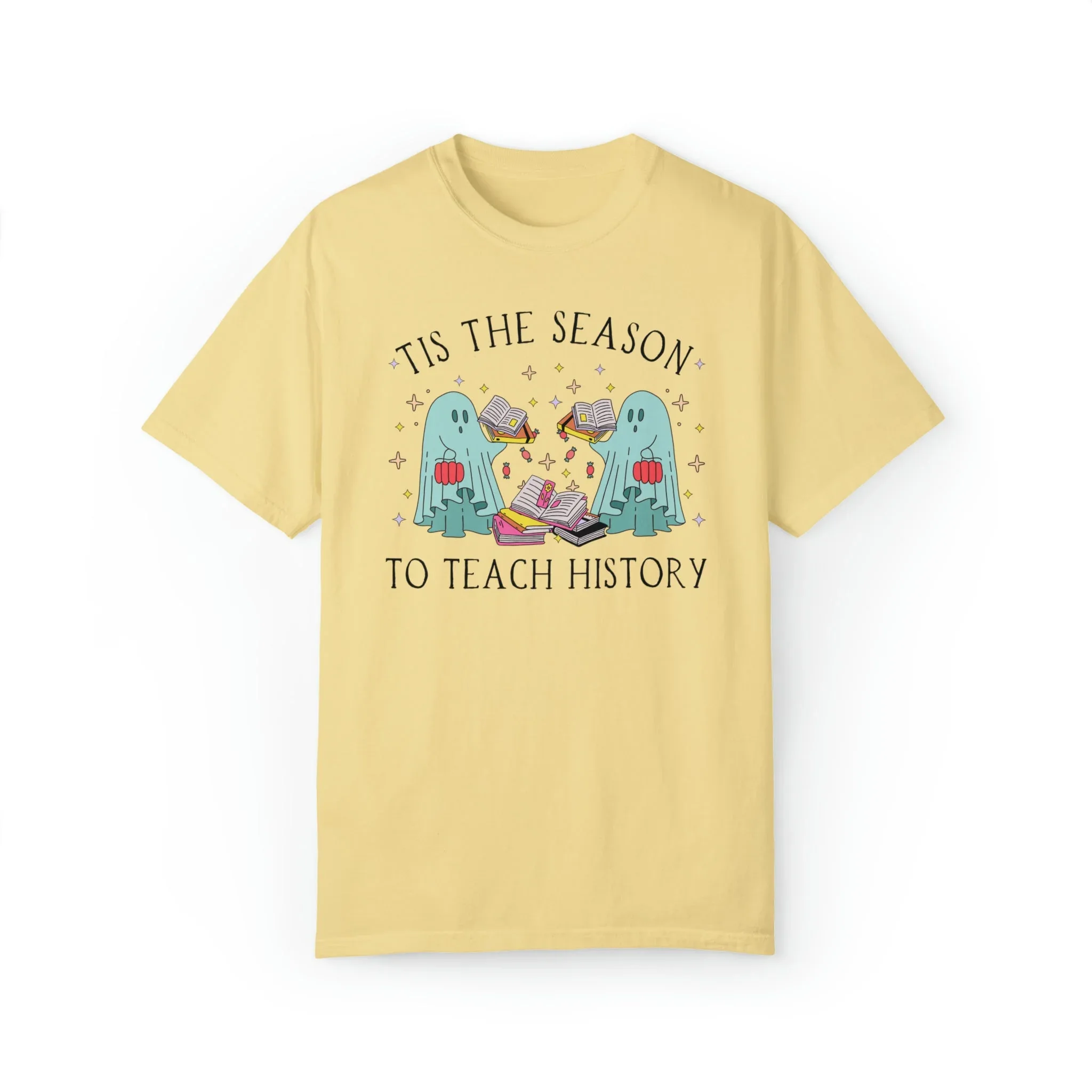 Funny Halloween Tee Shirt for History Teacher: Tis the Season To Teach History - Image 2