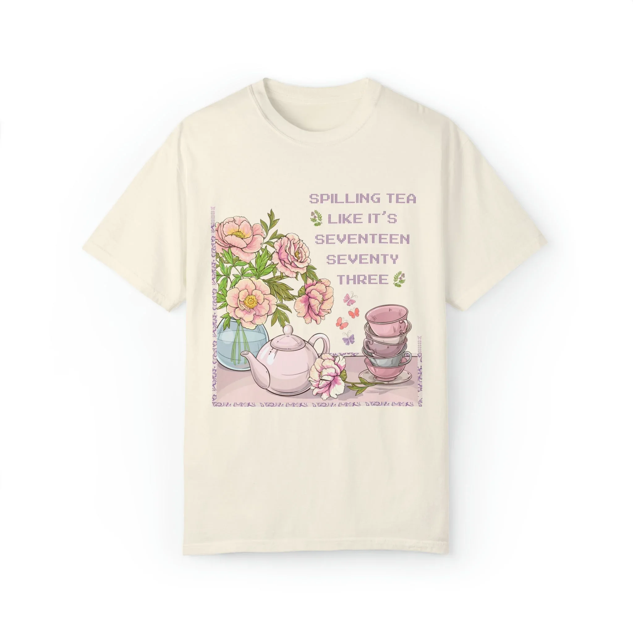 Funny History Tee Shirt: Spilling Tea Like 1773 | T-Shirt for American History Professor - Image 4