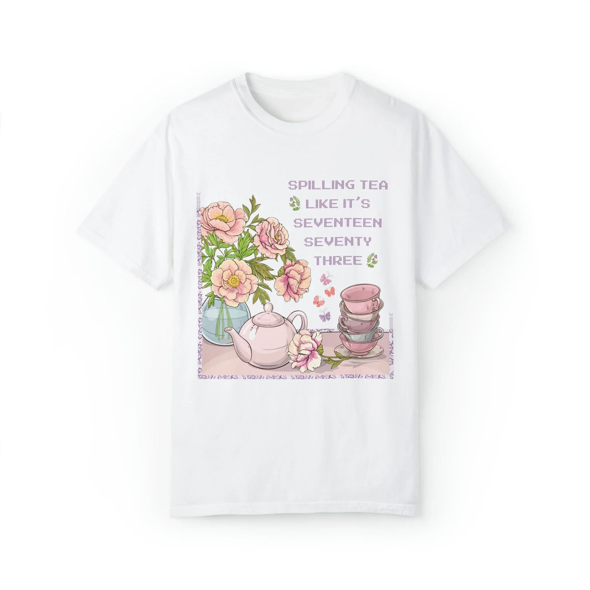 Funny History Tee Shirt: Spilling Tea Like 1773 | T-Shirt for American History Professor - Image 5