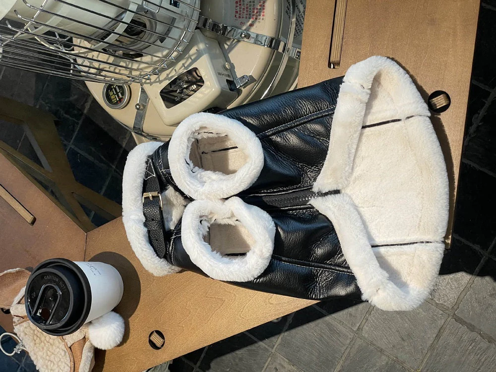 Furry Biker Pet Jacket Dog Clothing - Image 4