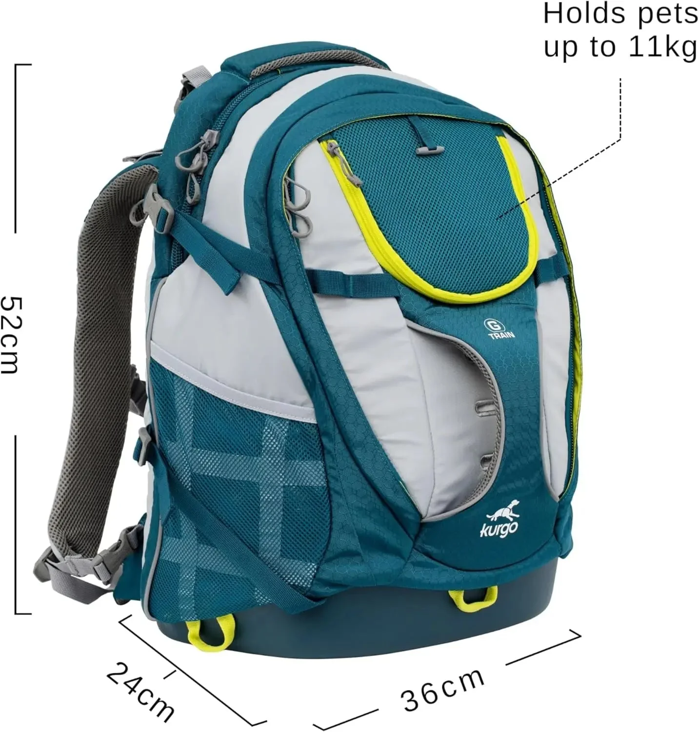 G-Train Dog Carrier Backpack - Comfortable Travel Bag for Pets up to 25 Lbs - Waterproof Bottom - Multi-Compartment Pack - Dog Hiking Gear - Rugged Adventure Backpack - Ink Blue - Image 6