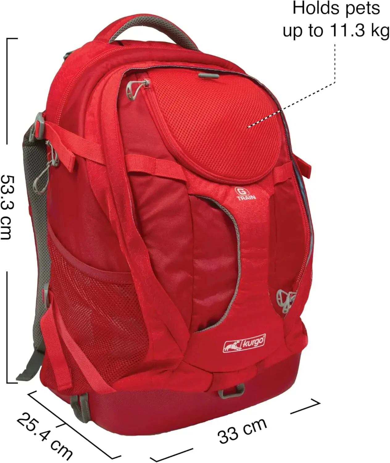 G-Train Dog Carrier Backpack - Comfortable Travel Bag - Waterproof Armorsole Base - Convertible Backpack to Carrier - Padded Laptop Compartment - Hands-Free Pet Travel Backpack - Image 5