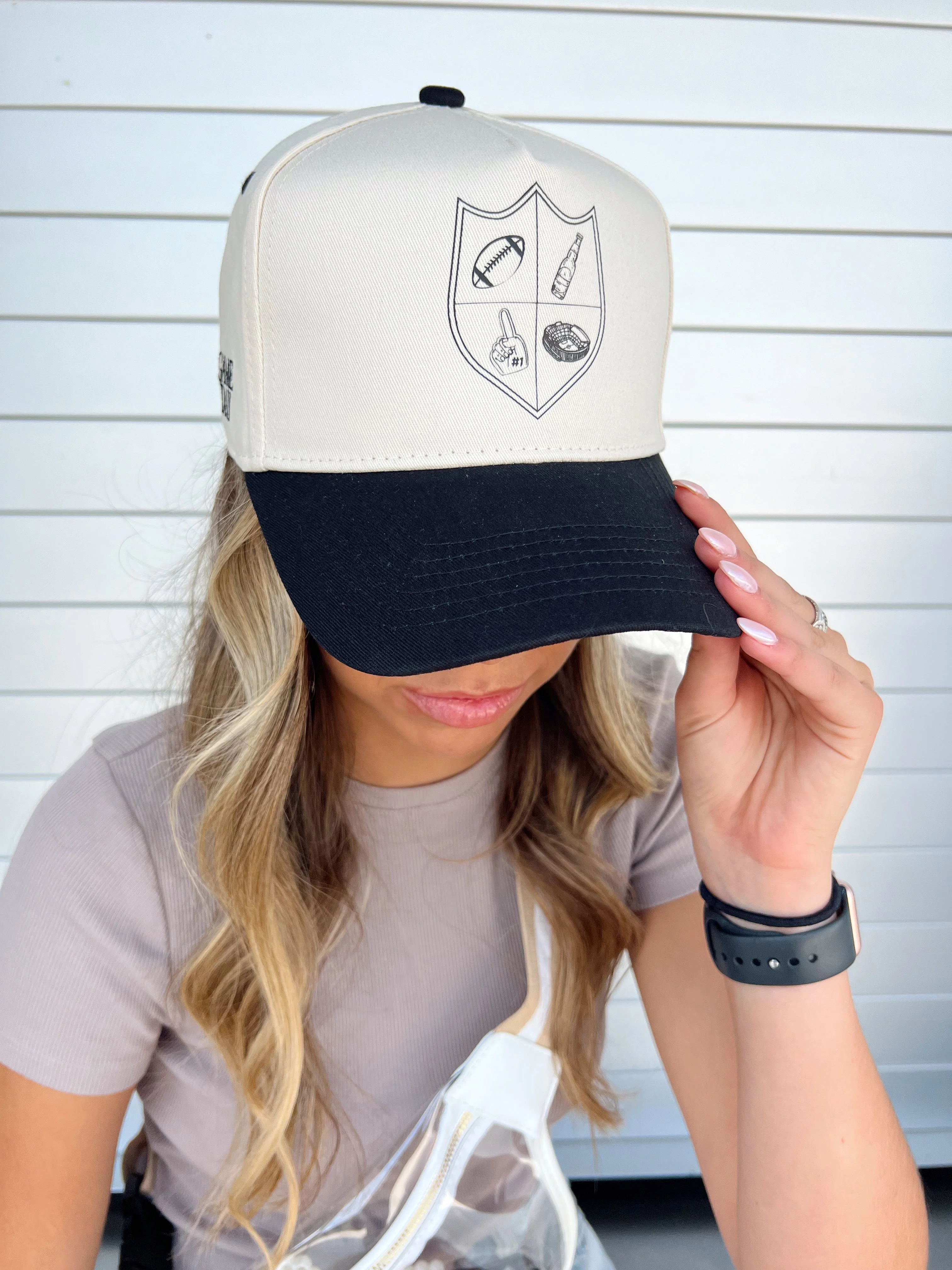 Gameday Crest #1 Fan - Black Vintage Trucker Hat - Image 11