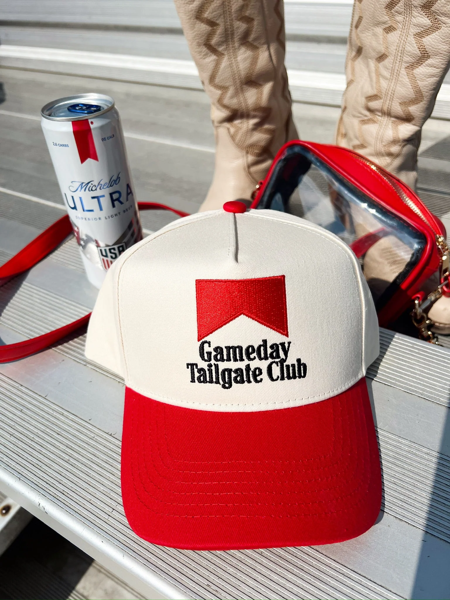 Gameday Tailgate Club - Red Vintage Trucker Hat - Image 19