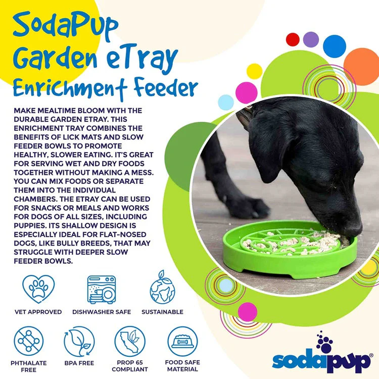 Garden Design eTray - Shallow Slow Feeder Dog Bowl for Enrichment | USA - Image 2