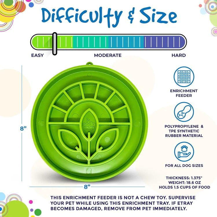 Garden Design eTray - Shallow Slow Feeder Dog Bowl for Enrichment | USA - Image 4