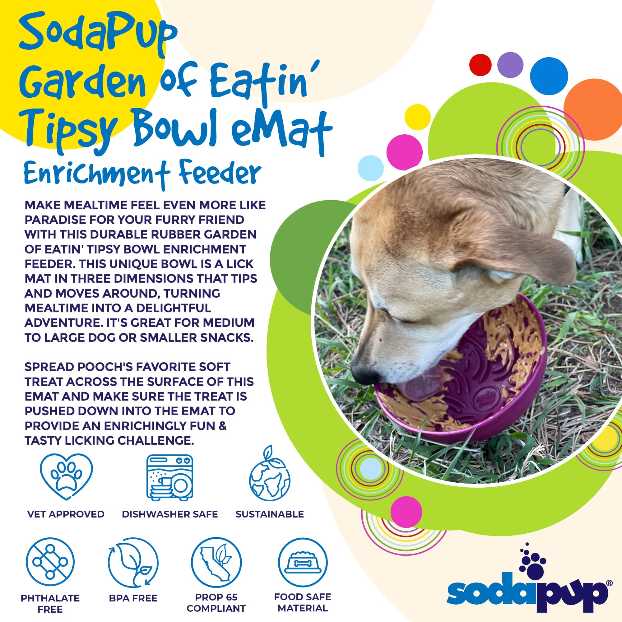 Garden of Eatin' Tipsy Bowl - Wobble Lick Mat for Dogs & Cats | USA Made - Image 4