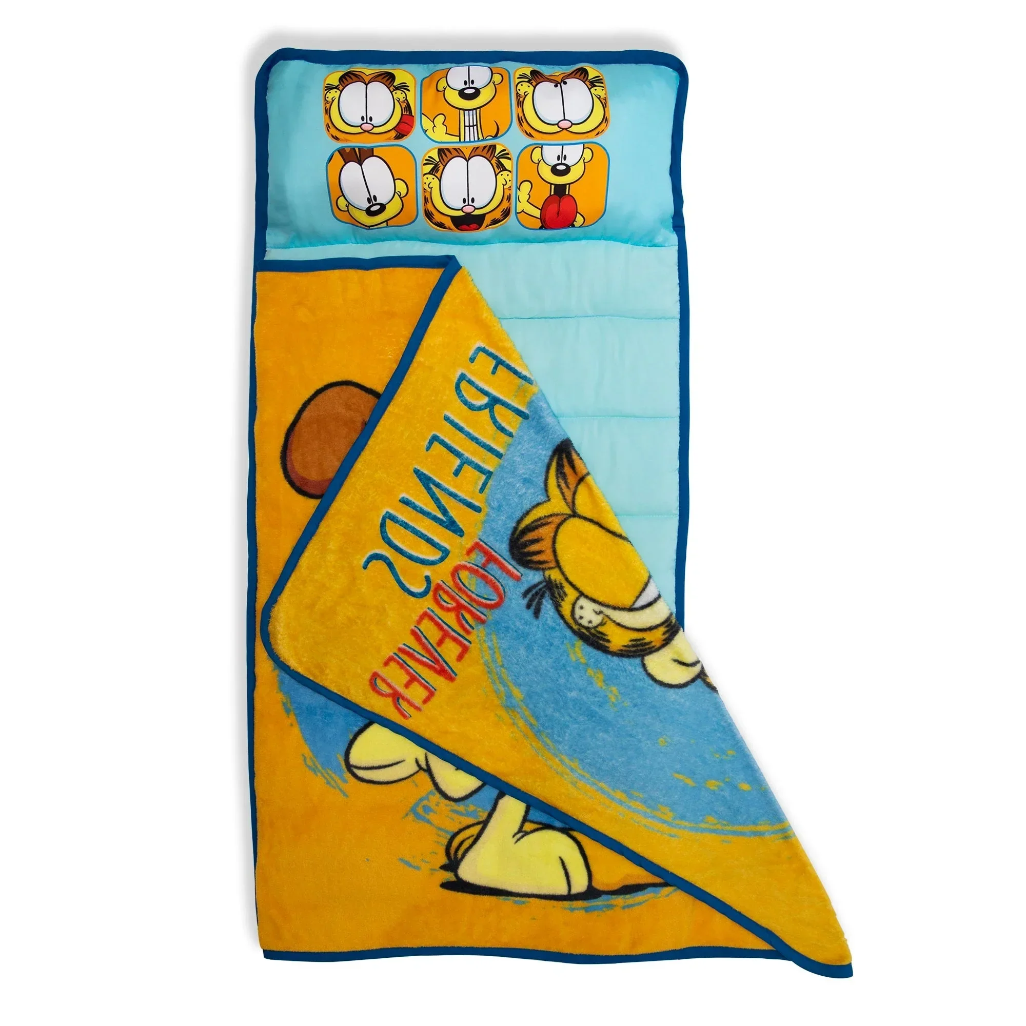 Garfield Forever Friends Toddler Nap Mat - Includes Attached Pillow and Fleece Blanket - Image 3