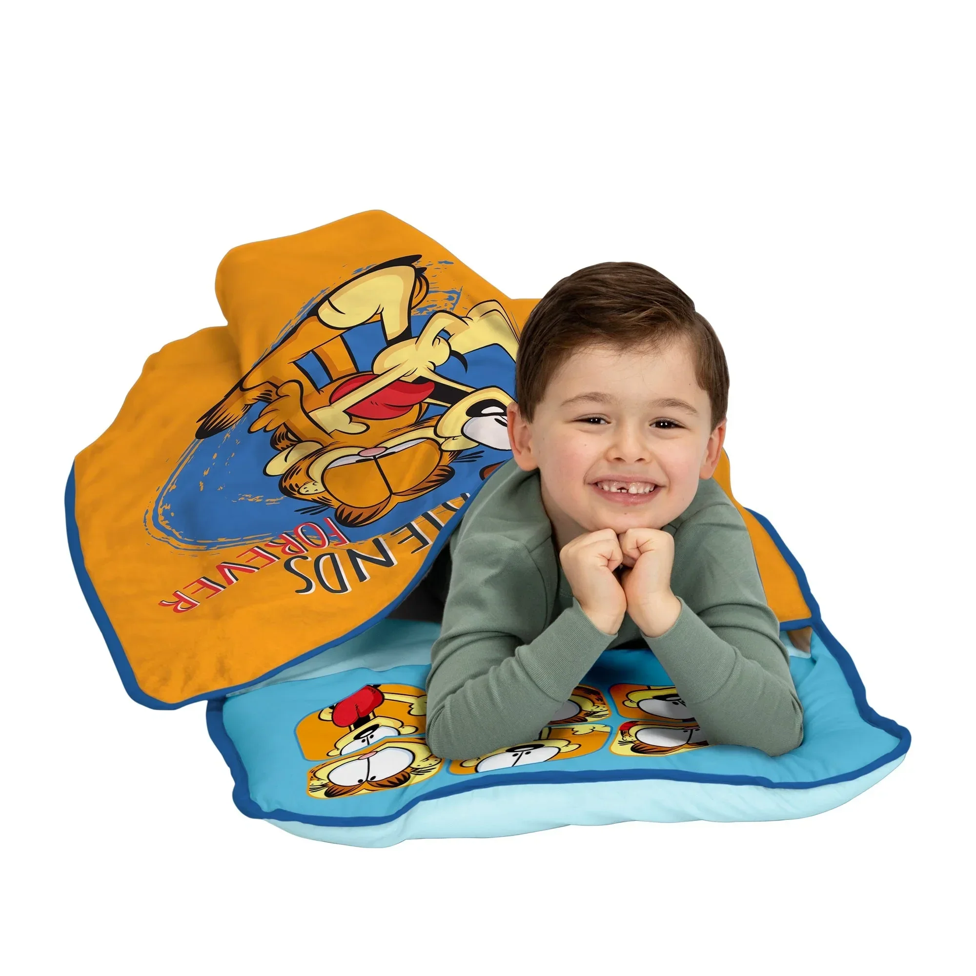 Garfield Forever Friends Toddler Nap Mat - Includes Attached Pillow and Fleece Blanket - Image 4