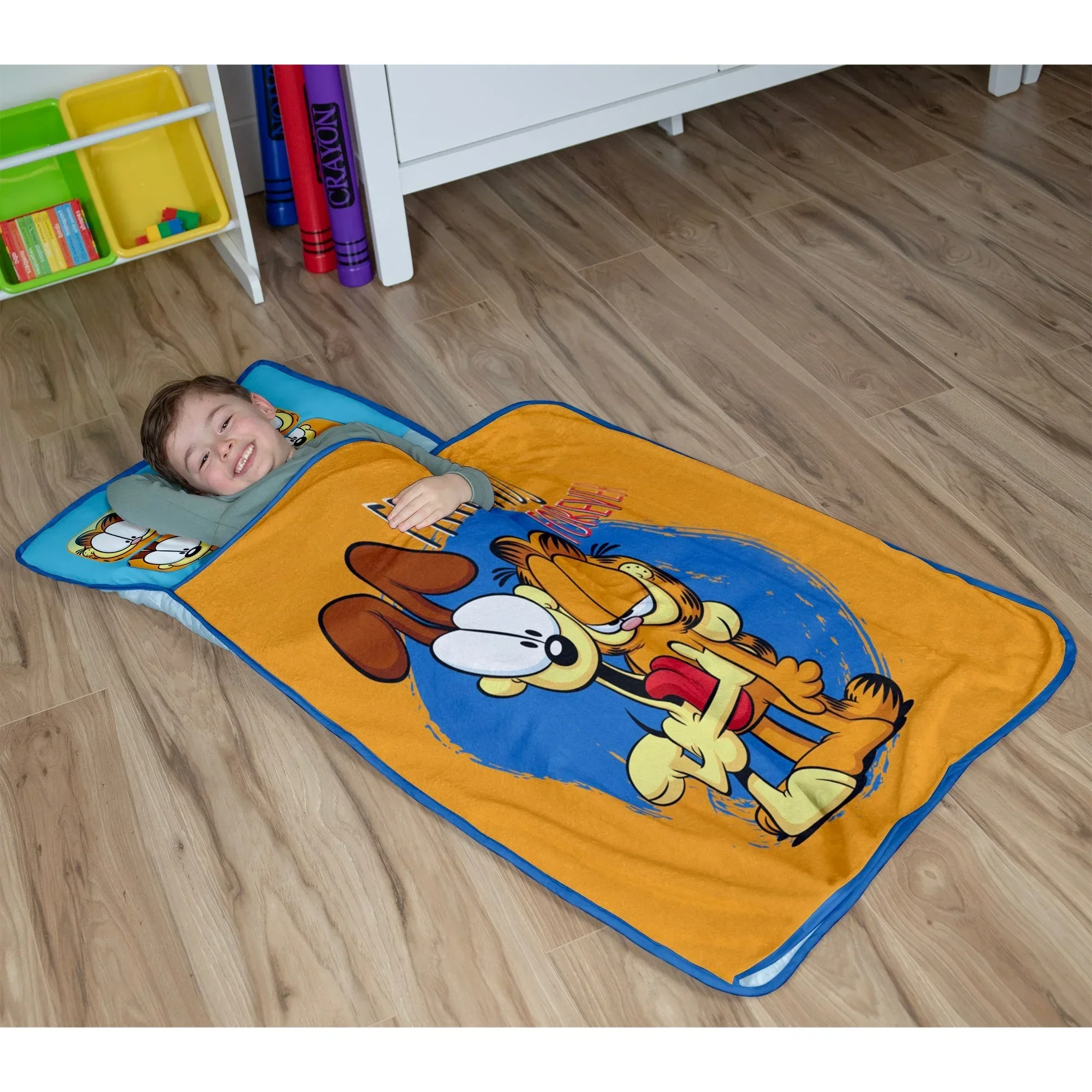 Garfield Forever Friends Toddler Nap Mat - Includes Attached Pillow and Fleece Blanket - Image 8